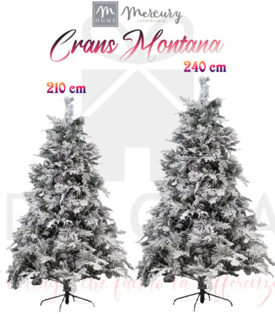 Albero di Natale innevato con pigne
