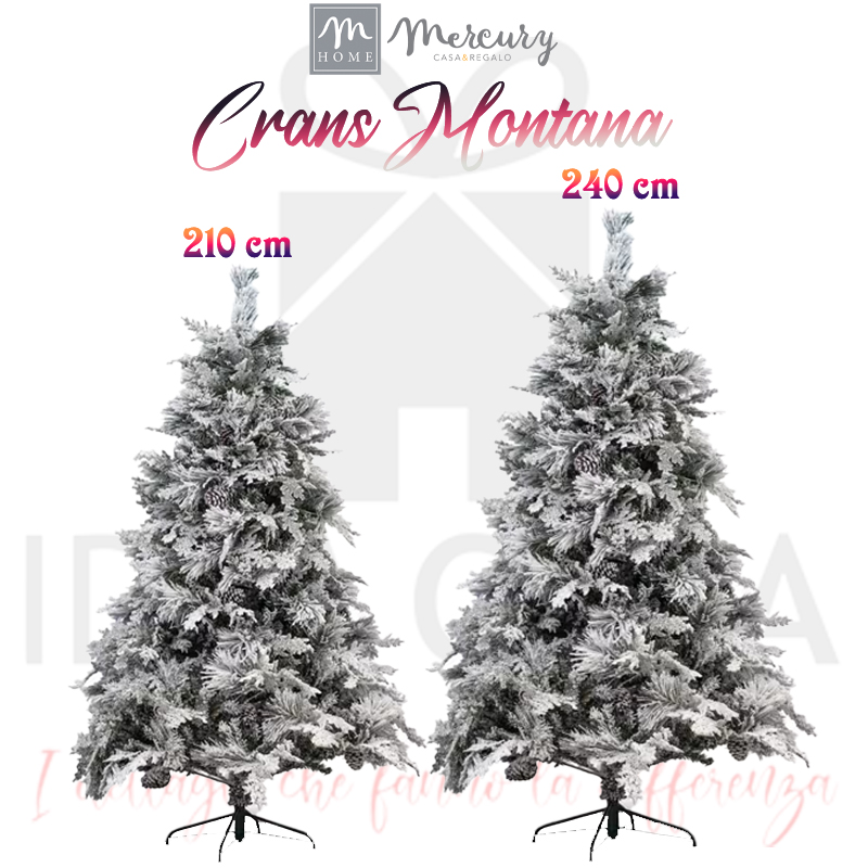 Albero di Natale innevato con pigne