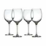 ALESSI - "MAMI XL" Set 4 bicchieri per vini bianchi, in vetro cristallino, 45cl, ø 9 x 22 (h) cm