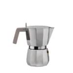 ALESSI - "MOKA" Caffettiera per espresso in alluminio, disponibile in 2 varianti *3 tazzine* e *6 tazzine* - 6 tazzine