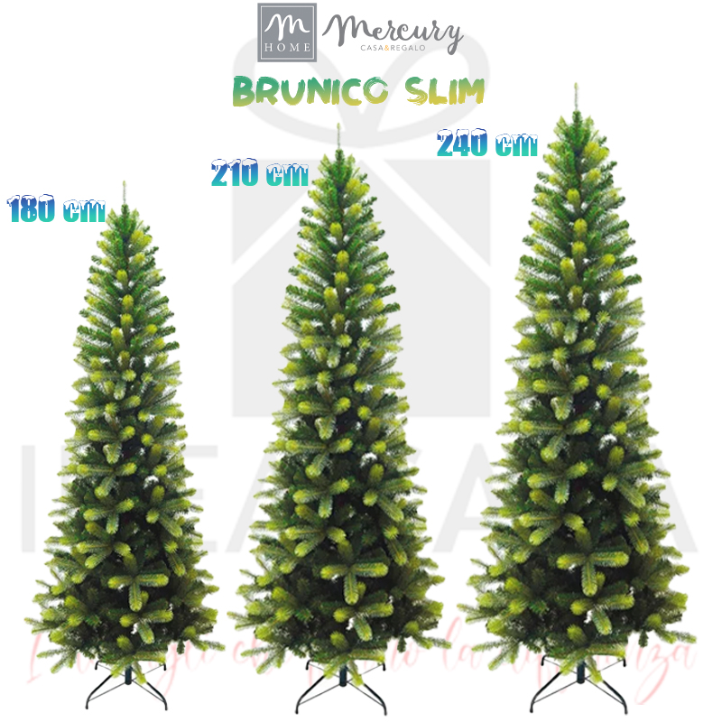 Albero di natale sintetico Brunico slim di Mercury