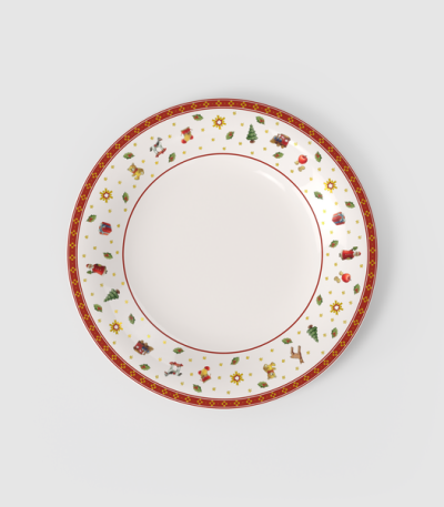 set 6 Piatti, piano bordo bianco "Toys Delight"