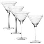 BRANDANI - "VOLANT" Set 4 bicchieri per cocktail in vetro