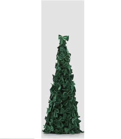 Albero rivestito di fiocchi medio verde "New Cono"