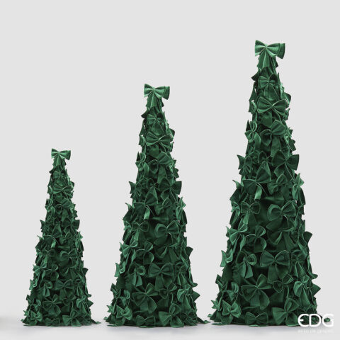 Albero rivestito di fiocchi grande verde "New Cono" - immagine 2
