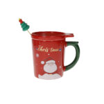 BRANDANI - Mug con tappo rosso + cucchiaino albero