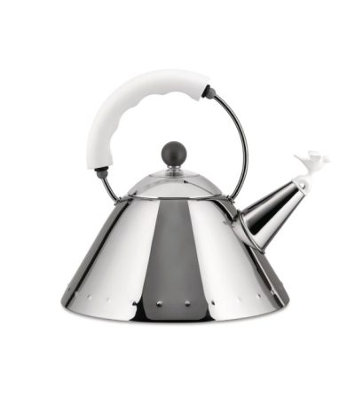 Bollitore Alessi (acciaio e bianco)