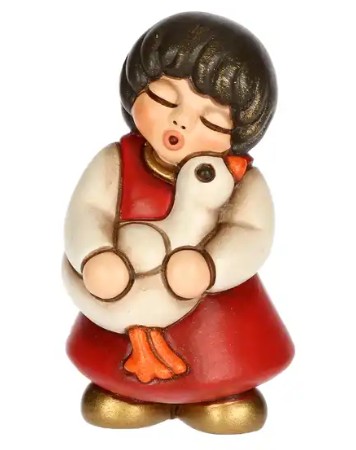 THUN - Bimba con oca, Rossa, "presepe classico"