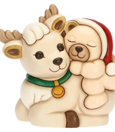Teddy a cavallo della renna Robin