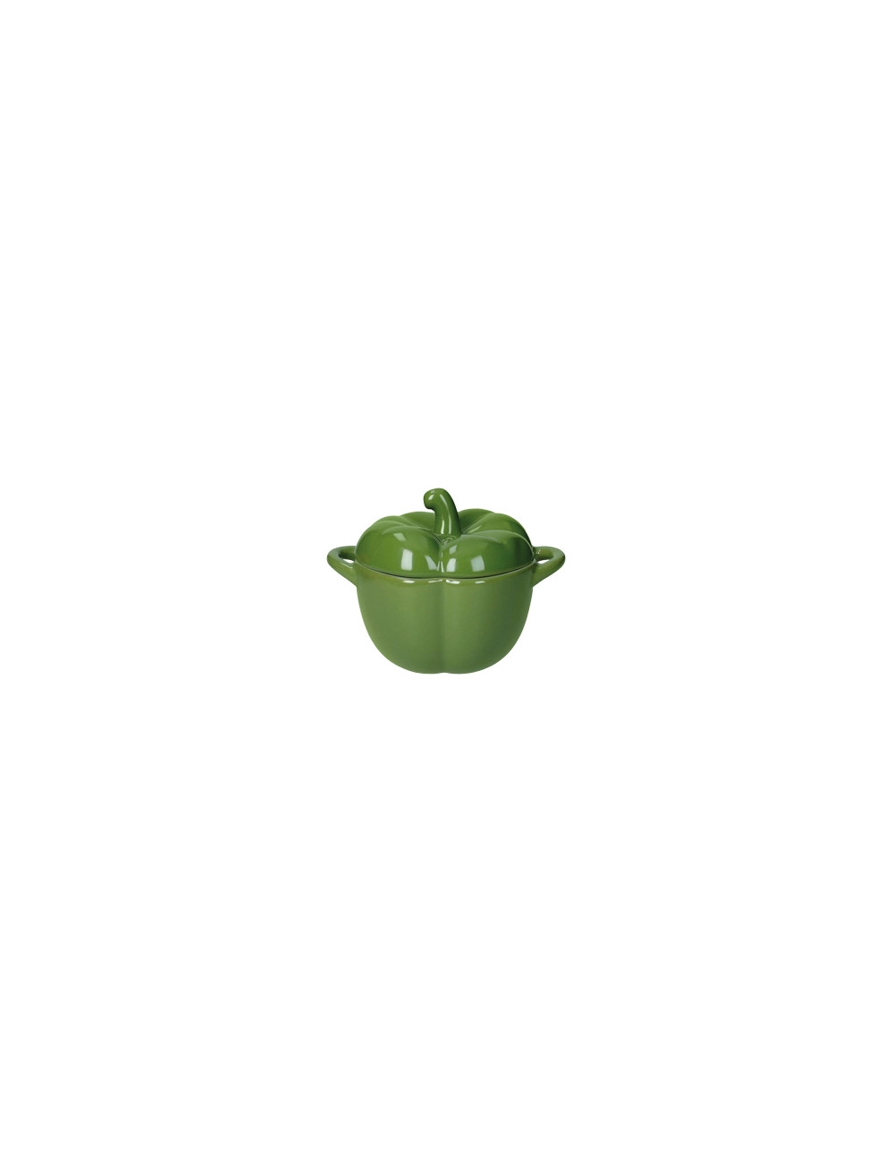 BRANDANI - Mini cocotte a forma di peperone verde, realizzata in stoneware - immagine 1