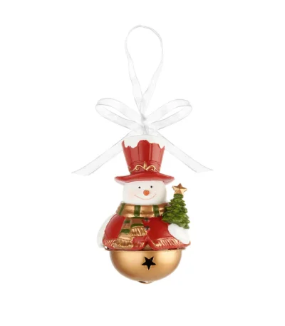Decorazione pupazzo di neve "Jingle red" , L'Oca Nera