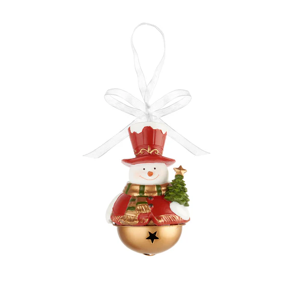 pupazzo di neve 1XM1006.11 Decorazione pupazzo di neve "Jingle red" , L'Oca Nera