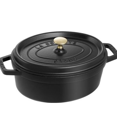 Cocotte ovale nera 31 cm Staub