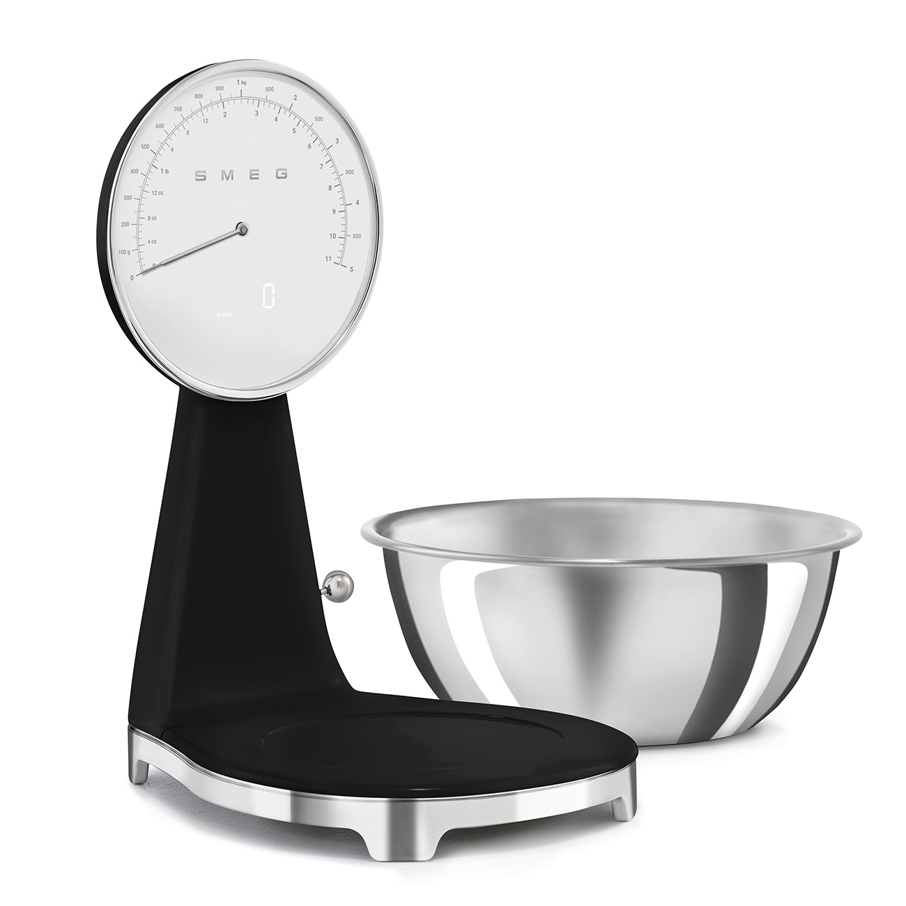 Bilancia da cucina analogica 5 kg, con batteria ricaricabile *Nera* o *Bianca* "50's Style" ("Stile Anni 50") di SMEG - immagine 8
