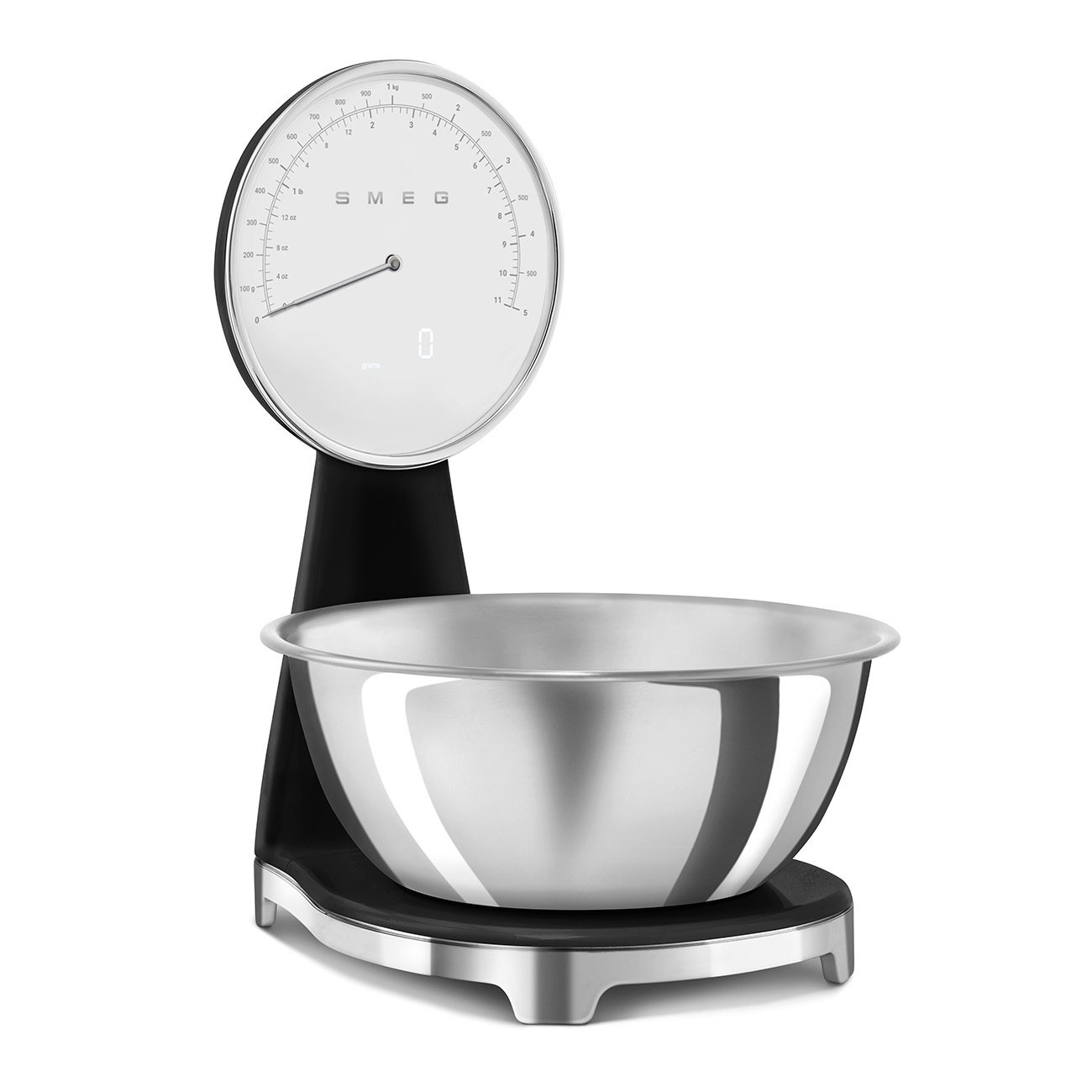 Bilancia da cucina analogica 5 kg, con batteria ricaricabile *Nera* o *Bianca* "50's Style" ("Stile Anni 50") di SMEG - immagine 6