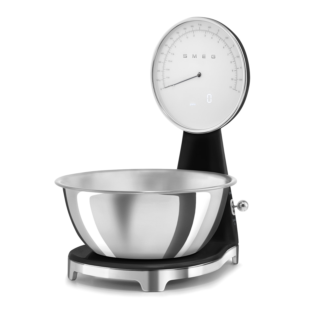 Bilancia da cucina analogica 5 kg, con batteria ricaricabile *Nera* o *Bianca* "50's Style" ("Stile Anni 50") di SMEG - immagine 5