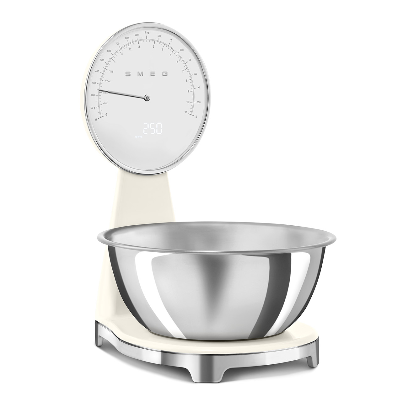 Bilancia da cucina analogica 5 kg, con batteria ricaricabile *Nera* o *Bianca* "50's Style" ("Stile Anni 50") di SMEG - immagine 11