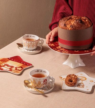 THUN - Set 2 piattini dessert a forma di stella in porcellana Thunland