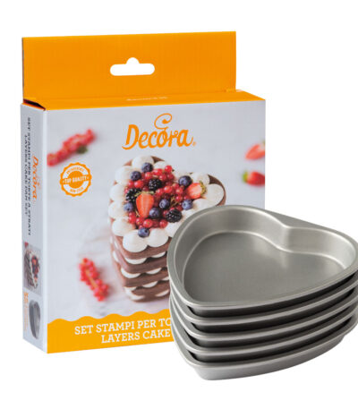 Set 5 stampi a cuore di Decora
