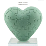 Cuore piccolo a puzzle con base in vetro