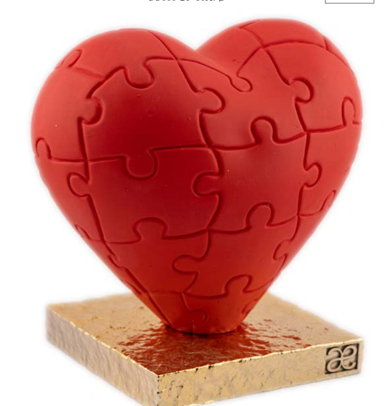 Screenshot 2026-01-15 093109 Cuore a puzzle con base oro - immagine 1