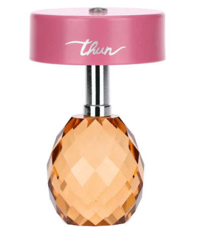 THUN - Lampada ricaricabile in cristallo rosa e arancione