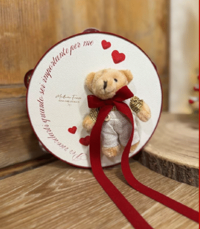Tamburello love Teddy di Madame Fioccò
