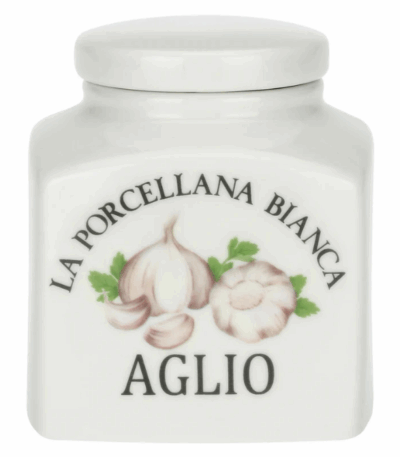 Barattolo Aglio Conserva La porcellana bianca
