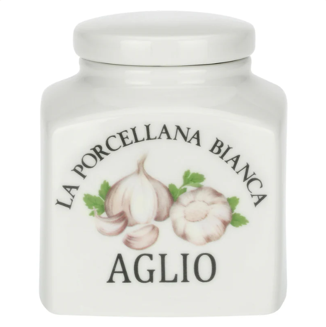 Barattolo Aglio Conserva La porcellana bianca