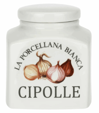 Barattolo Cipolle Conserva La porcellana bianca