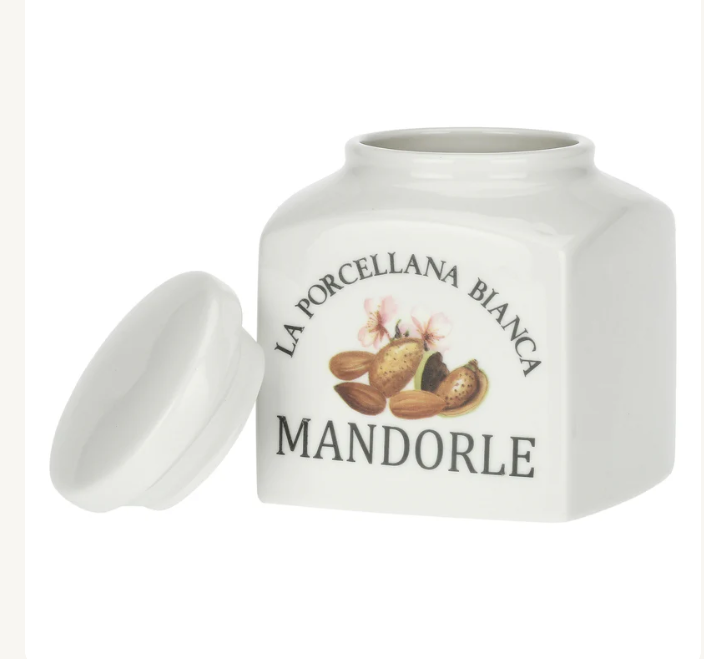 Barattolo Mandorle Conserva La porcellana bianca - immagine 3