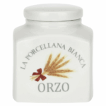 Barattolo Orzo Conserva La porcellana bianca