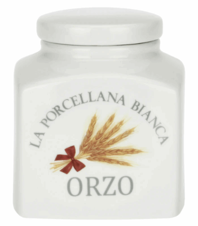 Barattolo Orzo Conserva La porcellana bianca