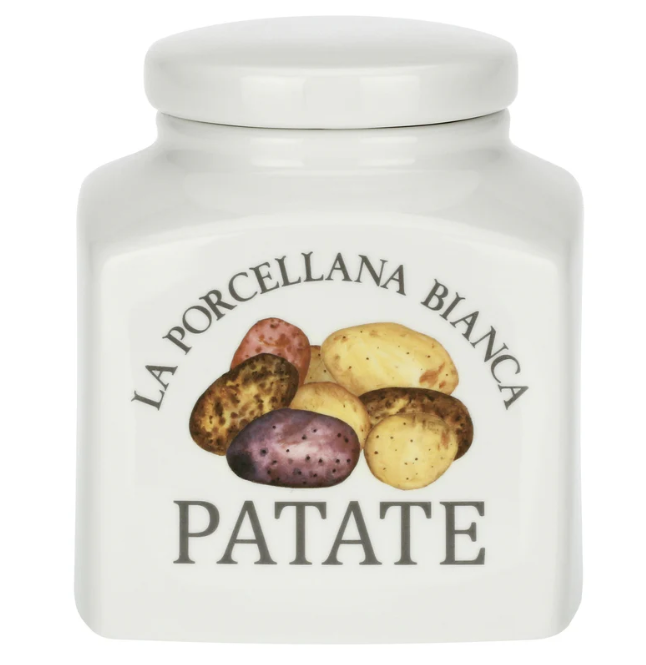 Barattolo Patate, Conserva La Porcellana bianca (1) Barattolo Patate, Conserva La Porcellana bianca