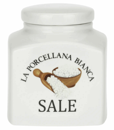 Barattolo Sale Conserva La porcellana bianca