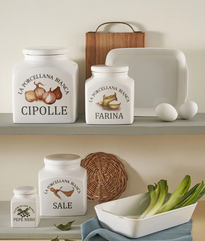 Barattolo Sale Conserva La porcellana bianca - immagine 4