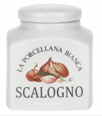 Barattolo Scalogno Conserva La porcellana bianca