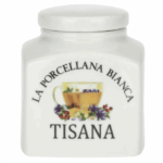 Barattolo Tisana Conserva La porcellana bianca