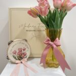 Primavera box tulipano rosa di Madame fioccò