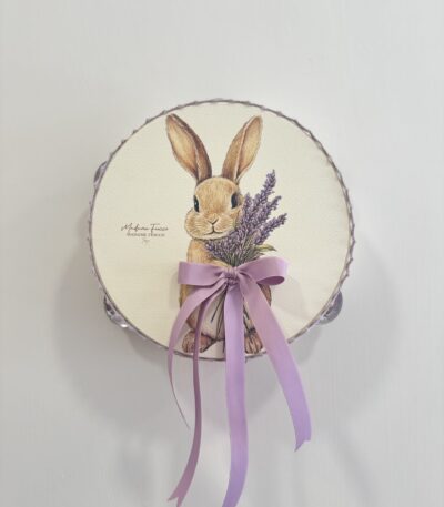 Tamburello Pasqua coniglietto in Fiocco di Madame fioccò