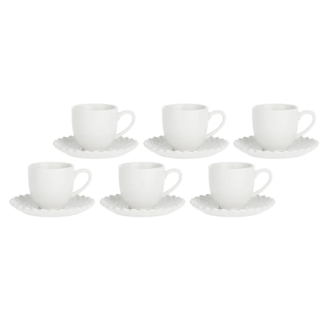 Set da 6 Tazza Caffe' Momenti La porcellana bianca - immagine 4