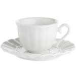 Set da 6 Tazza Caffe' con piattino Ducale La porcellana bianca