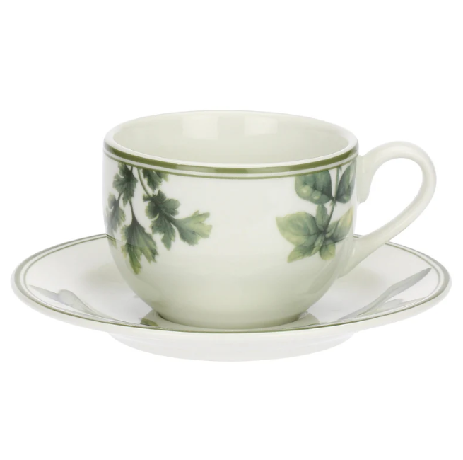 Set da 6 tazza the con piattino La porcellana bianca (3) Set da 6 tazza the con piattino La porcellana bianca