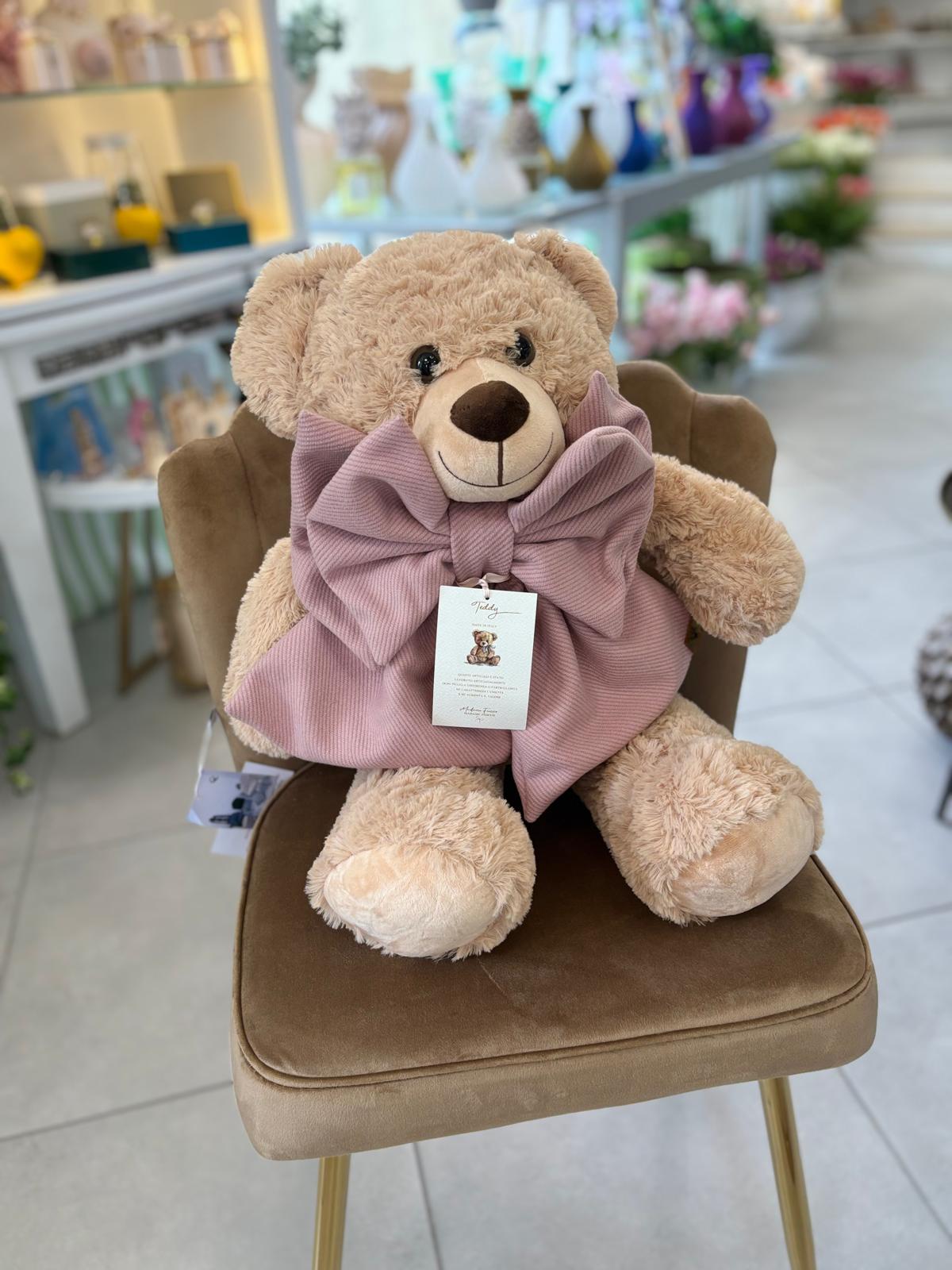 orso Teddy Rosa Madame Fioccò 80 cm