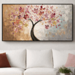 quadro con cornice Albero in fiore 140x70 cm Fantin