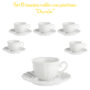 Set 6 tazzine caffè con piattino "Ducale"