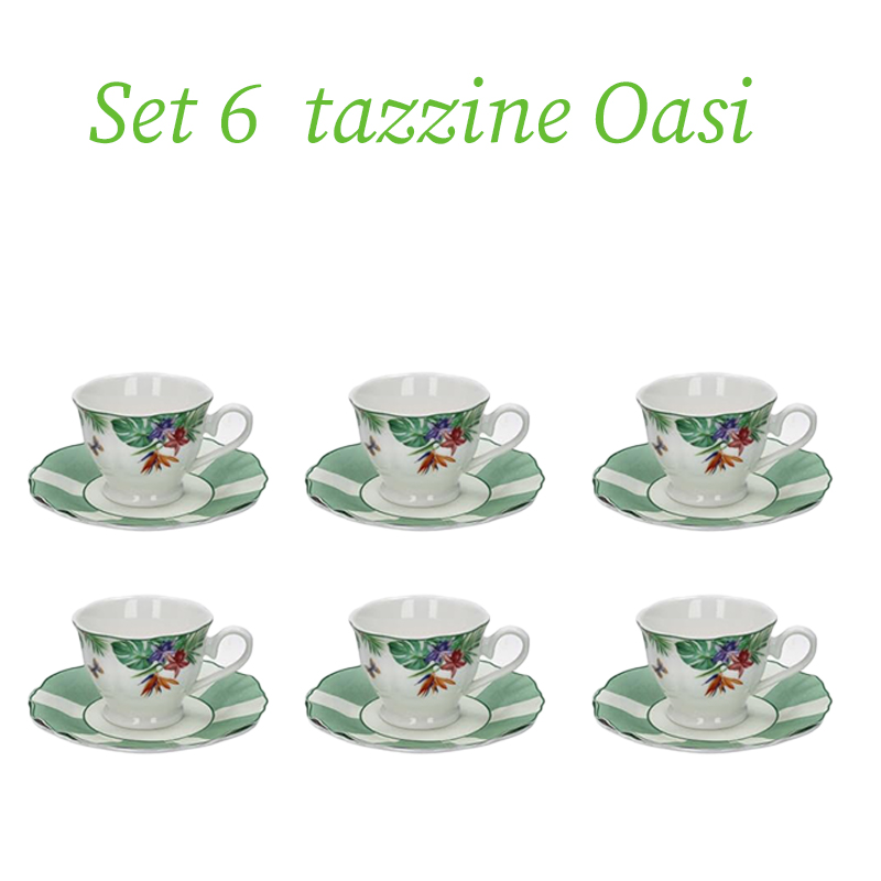 tazzine oasi brandani 2 Set 6 tazzine da caffè "Oasi" di Brandani - immagine 1